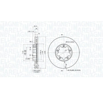 Brzdový kotouč MAGNETI MARELLI 360406212800