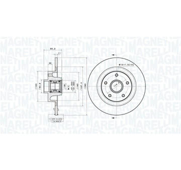 Brzdový kotouč MAGNETI MARELLI 360406214000