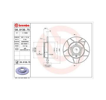 Brzdový kotouč MAGNETI MARELLI 360406012205
