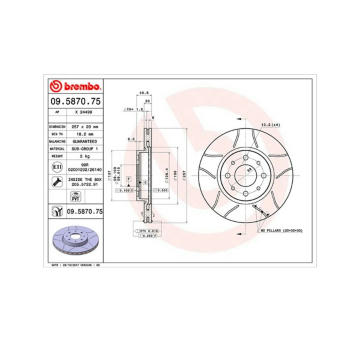 Brzdový kotouč MAGNETI MARELLI 360406021905