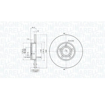 Brzdový kotouč MAGNETI MARELLI 360406001201