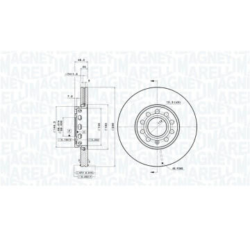 Brzdový kotouč MAGNETI MARELLI 360406001301