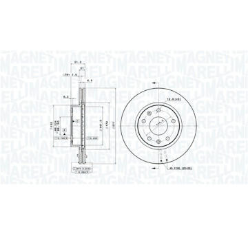 Brzdový kotouč MAGNETI MARELLI 360406002501