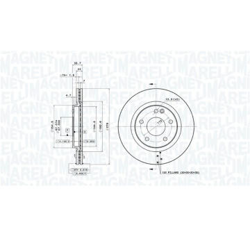 Brzdový kotouč MAGNETI MARELLI 360406007001