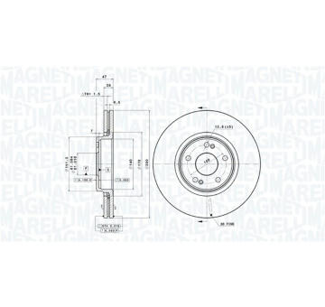 Brzdový kotouč MAGNETI MARELLI 360406008701