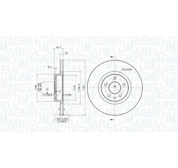 Brzdový kotouč MAGNETI MARELLI 360406010501