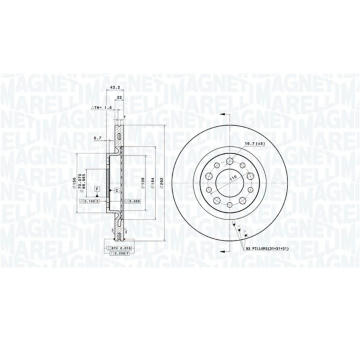 Brzdový kotouč MAGNETI MARELLI 360406011801