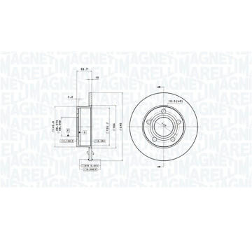 Brzdový kotouč MAGNETI MARELLI 360406012901