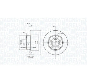 Brzdový kotouč MAGNETI MARELLI 360406013301