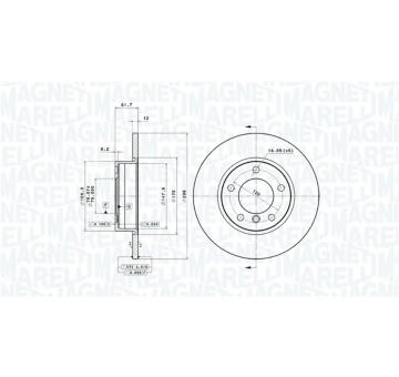 Brzdový kotouč MAGNETI MARELLI 360406015901