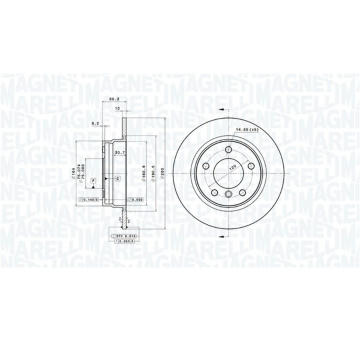 Brzdový kotouč MAGNETI MARELLI 360406016101