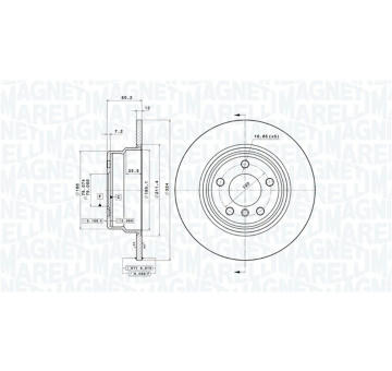 Brzdový kotouč MAGNETI MARELLI 360406017001