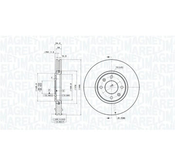 Brzdový kotouč MAGNETI MARELLI 360406018601