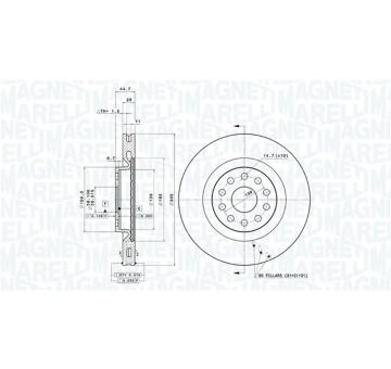 Brzdový kotouč MAGNETI MARELLI 360406029501