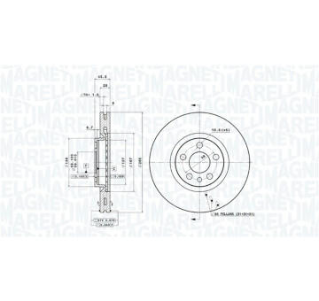 Brzdový kotouč MAGNETI MARELLI 360406029601
