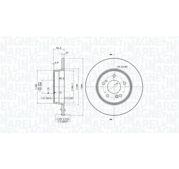 Brzdový kotouč MAGNETI MARELLI 360406032001