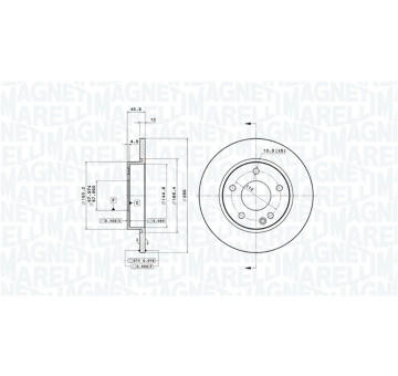 Brzdový kotouč MAGNETI MARELLI 360406032601