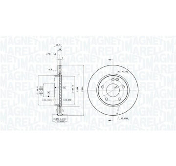 Brzdový kotouč MAGNETI MARELLI 360406032701