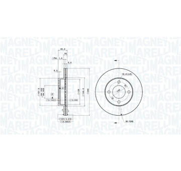 Brzdový kotouč MAGNETI MARELLI 360406034301