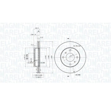 Brzdový kotouč MAGNETI MARELLI 360406035301