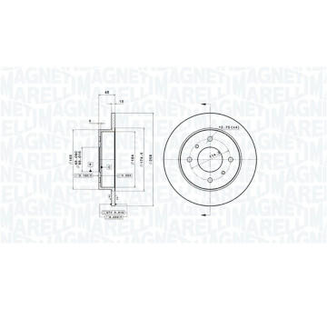 Brzdový kotouč MAGNETI MARELLI 360406035701