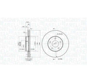 Brzdový kotouč MAGNETI MARELLI 360406036801