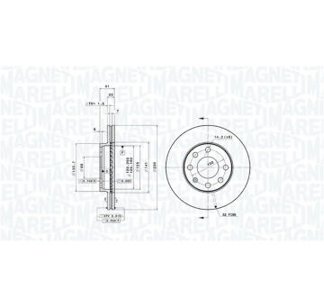 Brzdový kotouč MAGNETI MARELLI 360406037301