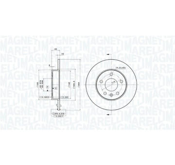 Brzdový kotouč MAGNETI MARELLI 360406039001
