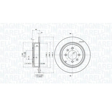 Brzdový kotouč MAGNETI MARELLI 360406041001