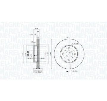 Brzdový kotouč MAGNETI MARELLI 360406047001