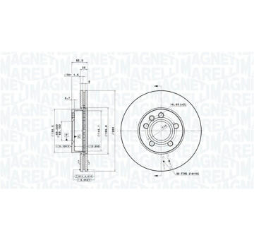 Brzdový kotouč MAGNETI MARELLI 360406049101