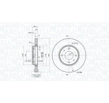 Brzdový kotouč MAGNETI MARELLI 360406052001