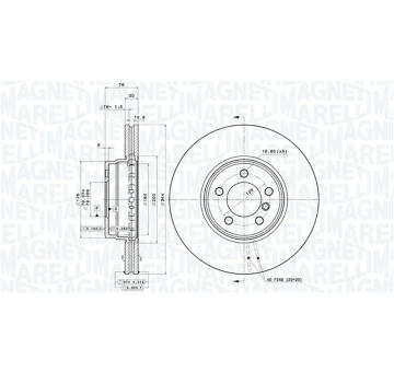 Brzdový kotouč MAGNETI MARELLI 360406054401
