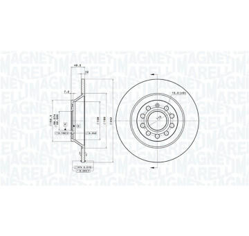 Brzdový kotouč MAGNETI MARELLI 360406054601