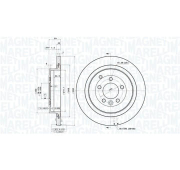 Brzdový kotouč MAGNETI MARELLI 360406055001