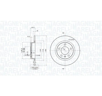 Brzdový kotouč MAGNETI MARELLI 360406056001