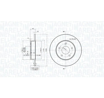 Brzdový kotouč MAGNETI MARELLI 360406056101