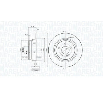 Brzdový kotouč MAGNETI MARELLI 360406057301