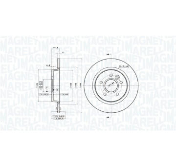 Brzdový kotouč MAGNETI MARELLI 360406059601