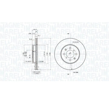 Brzdový kotouč MAGNETI MARELLI 360406059801