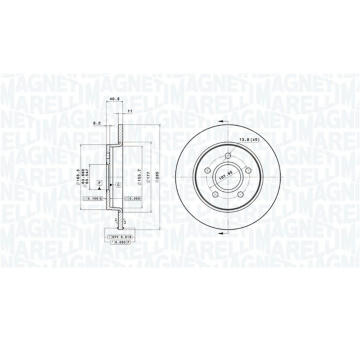Brzdový kotouč MAGNETI MARELLI 360406060201