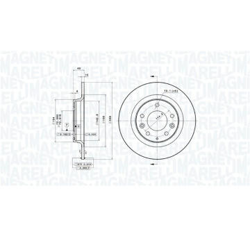 Brzdový kotouč MAGNETI MARELLI 360406060401