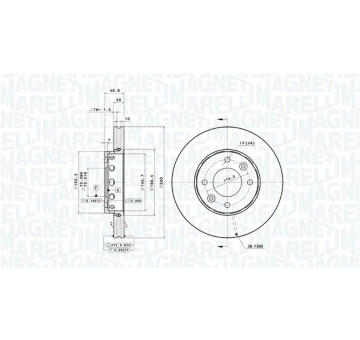 Brzdový kotouč MAGNETI MARELLI 360406062601