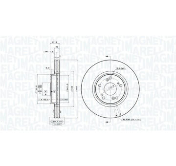 Brzdový kotouč MAGNETI MARELLI 360406063201