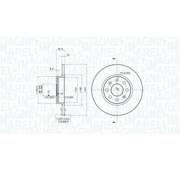 Brzdový kotouč MAGNETI MARELLI 360406064701