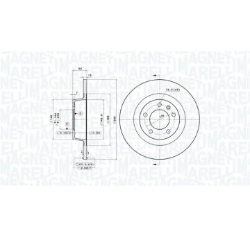 Brzdový kotouč MAGNETI MARELLI 360406065201