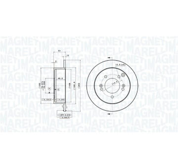 Brzdový kotouč MAGNETI MARELLI 360406065401