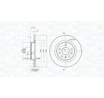 Brzdový kotouč MAGNETI MARELLI 360406065801