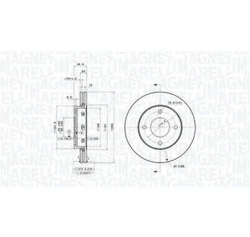 Brzdový kotouč MAGNETI MARELLI 360406069001