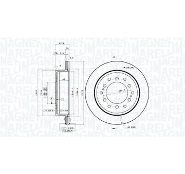 Brzdový kotouč MAGNETI MARELLI 360406071401